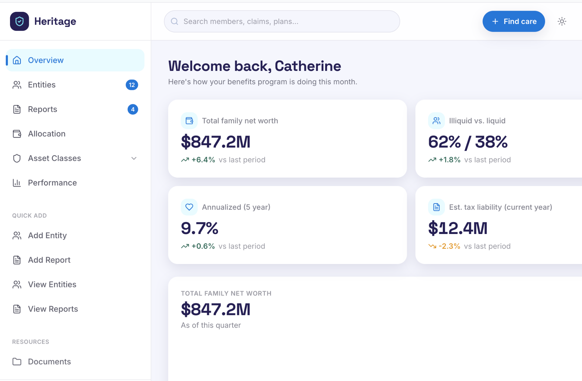 Wealth Management — Heritage — family office platform